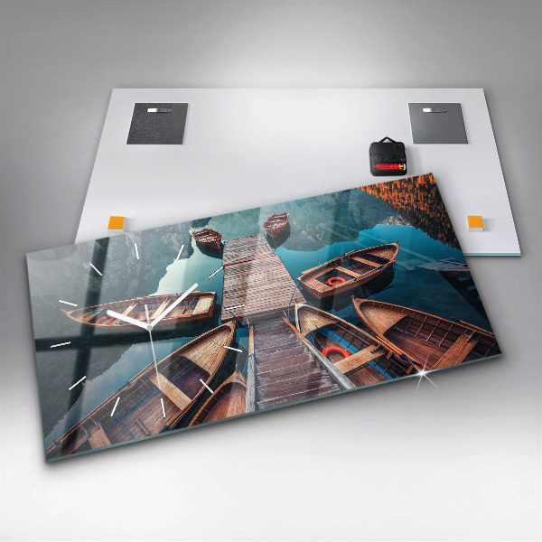 Horloge rectangulaire horizontale Jetée et lac