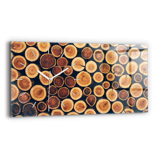 Horloge rectangulaire horizontale Bois