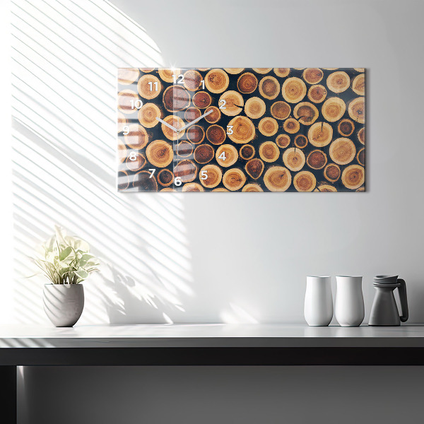 Horloge rectangulaire horizontale Bois