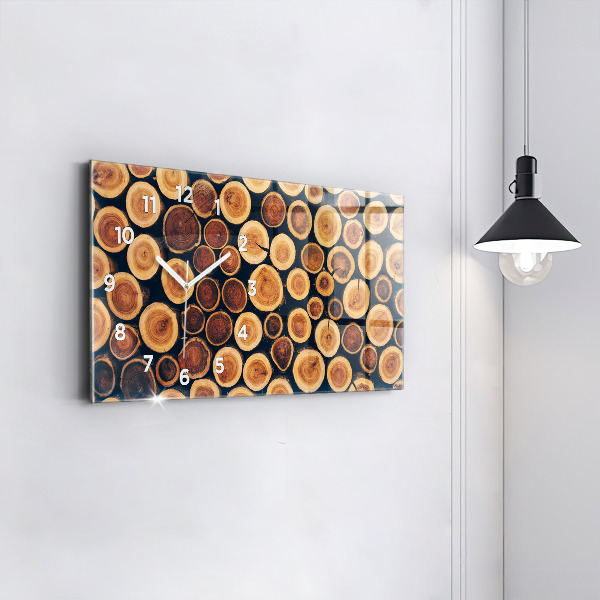 Horloge rectangulaire horizontale Bois