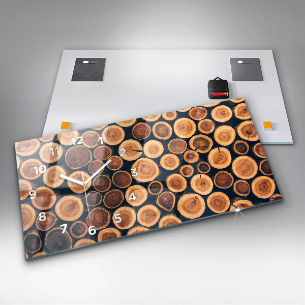 Horloge rectangulaire horizontale Bois