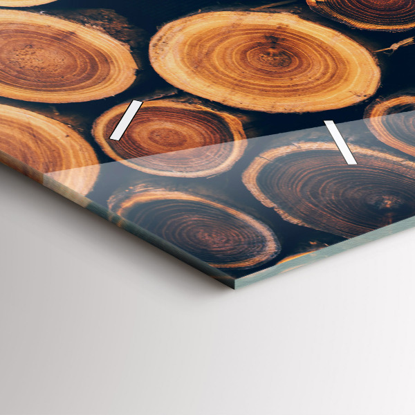 Horloge rectangulaire horizontale Bois