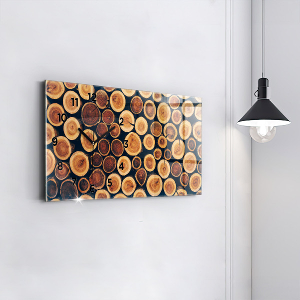 Horloge rectangulaire horizontale Bois