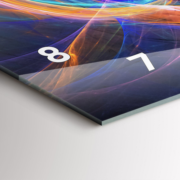 Horloge rectangulaire horizontale Fractale colorée