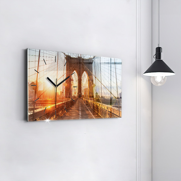 Horloge rectangulaire horizontale Pont de Brooklyn à New York