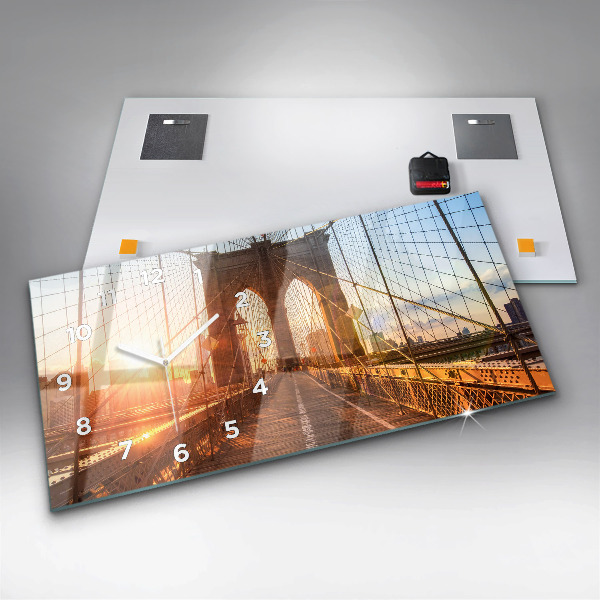 Horloge rectangulaire horizontale Pont de Brooklyn à New York