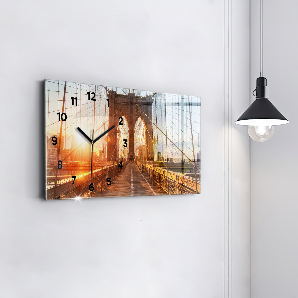 Horloge rectangulaire horizontale Pont de Brooklyn à New York