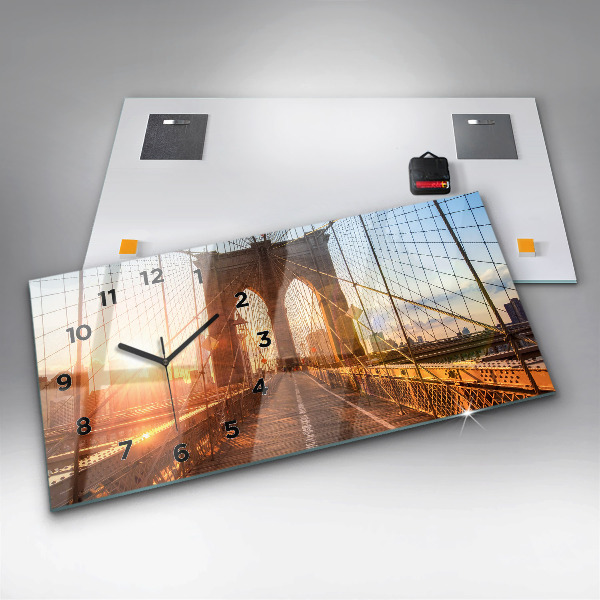 Horloge rectangulaire horizontale Pont de Brooklyn à New York