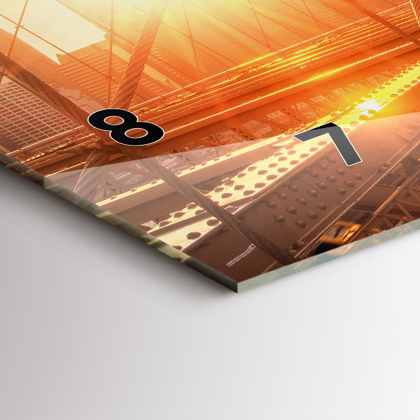 Horloge rectangulaire horizontale Pont de Brooklyn à New York