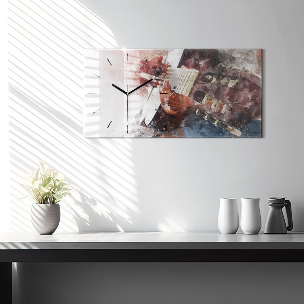 Horloge rectangulaire horizontale Visualisation de guitare
