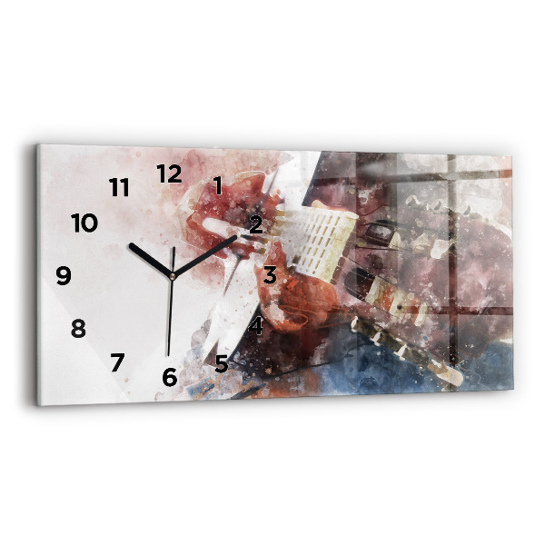 Horloge rectangulaire horizontale Visualisation de guitare