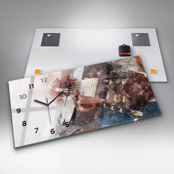 Horloge rectangulaire horizontale Visualisation de guitare