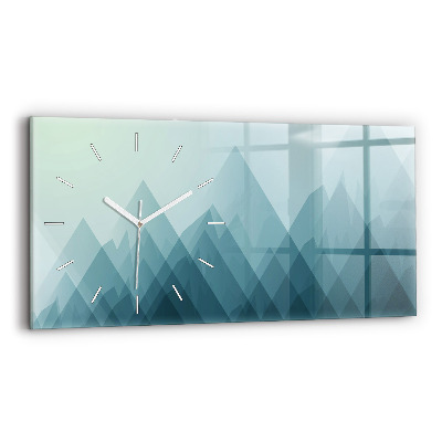 Horloge rectangulaire horizontale figures géométriques