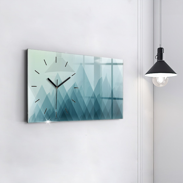 Horloge rectangulaire horizontale figures géométriques