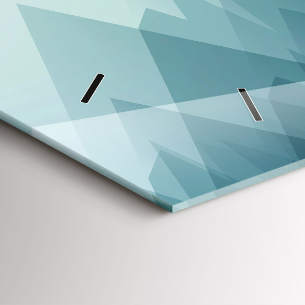 Horloge rectangulaire horizontale figures géométriques