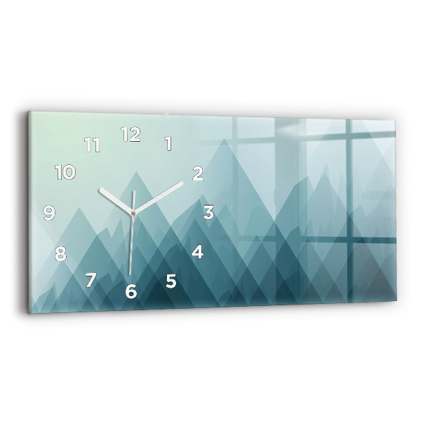 Horloge rectangulaire horizontale figures géométriques