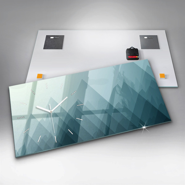 Horloge rectangulaire horizontale figures géométriques