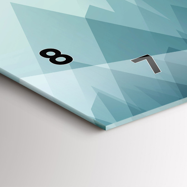 Horloge rectangulaire horizontale figures géométriques