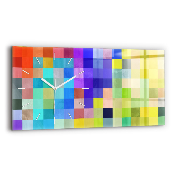 Horloge rectangulaire horizontale Composition des carrés