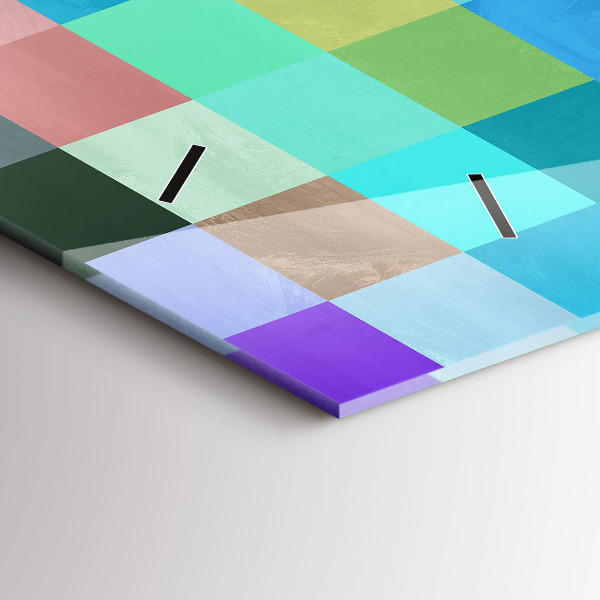 Horloge rectangulaire horizontale Composition des carrés