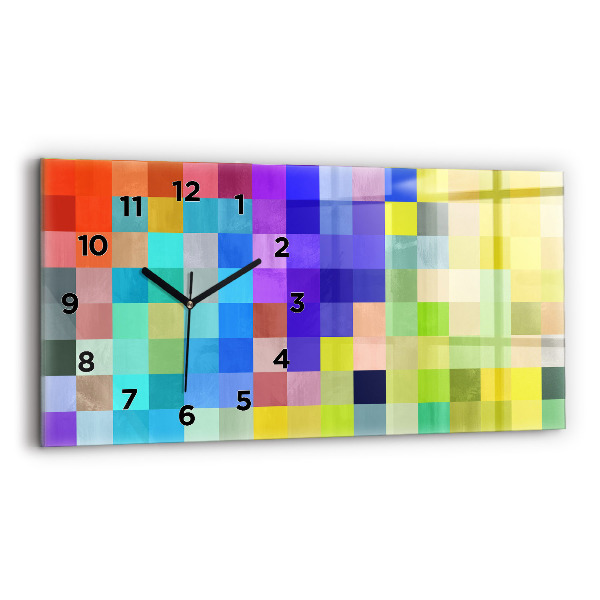 Horloge rectangulaire horizontale Composition des carrés