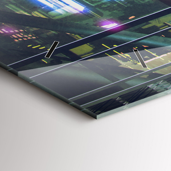 Horloge rectangulaire horizontale Cyberpunk