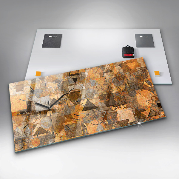 Horloge rectangulaire horizontale Formes géométriques