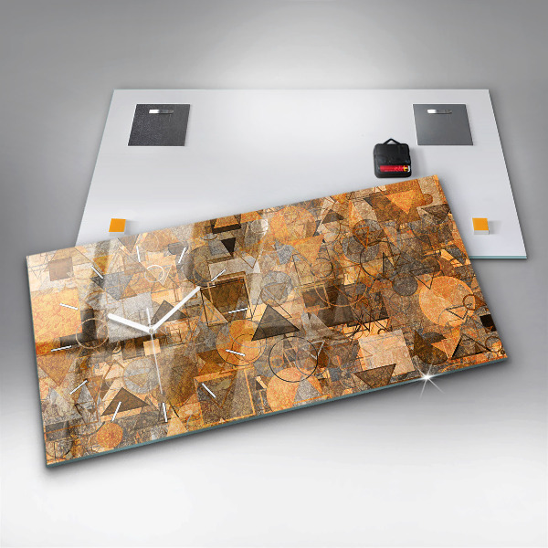 Horloge rectangulaire horizontale Formes géométriques