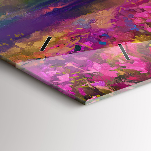 Horloge rectangulaire horizontale Prairie au coucher du soleil