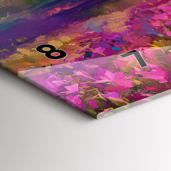 Horloge rectangulaire horizontale Prairie au coucher du soleil