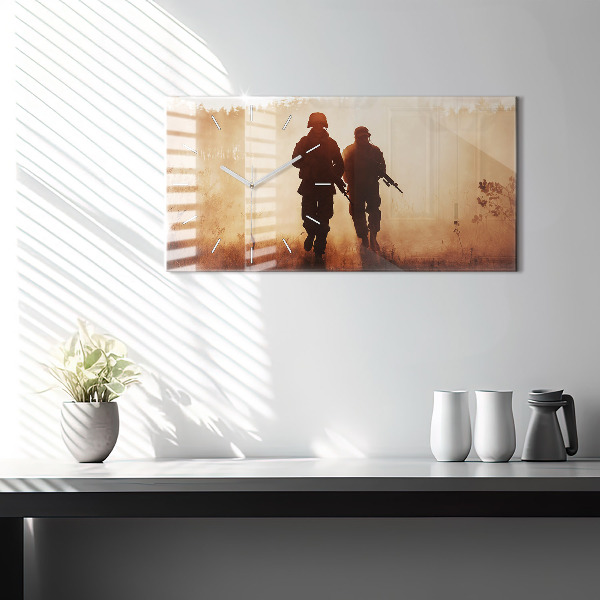 Horloge rectangulaire horizontale Marines des États-Unis