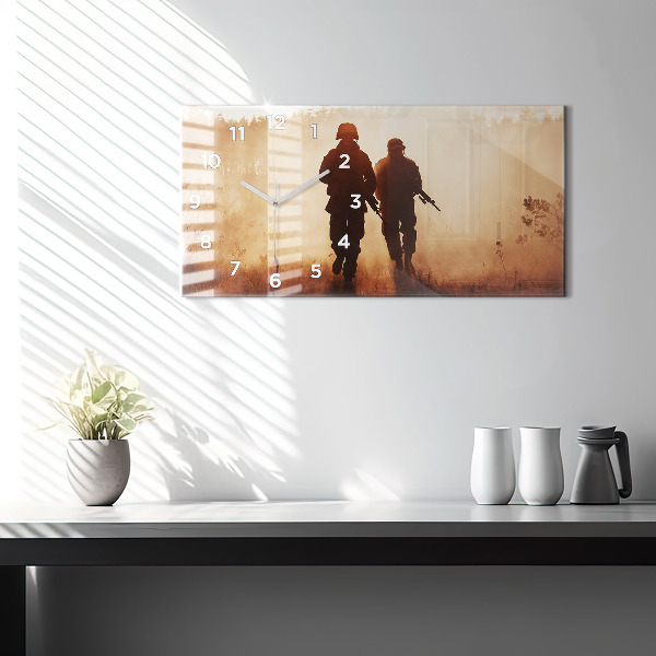 Horloge rectangulaire horizontale Marines des États-Unis