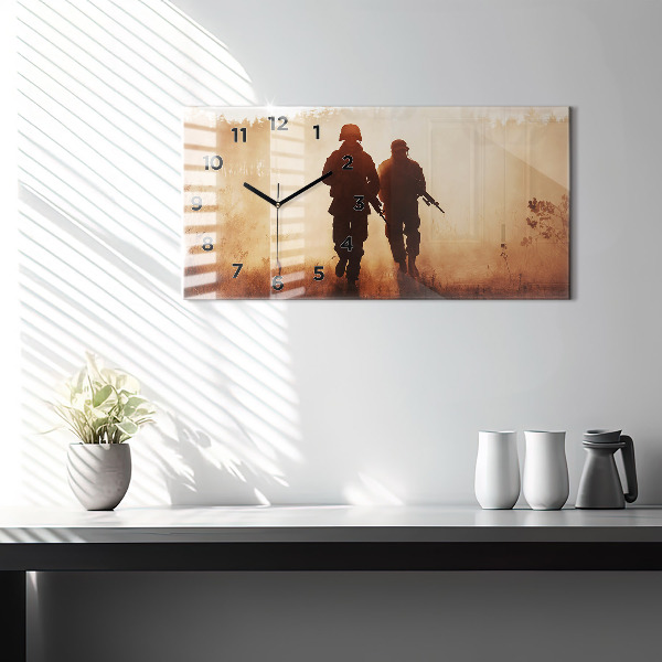 Horloge rectangulaire horizontale Marines des États-Unis