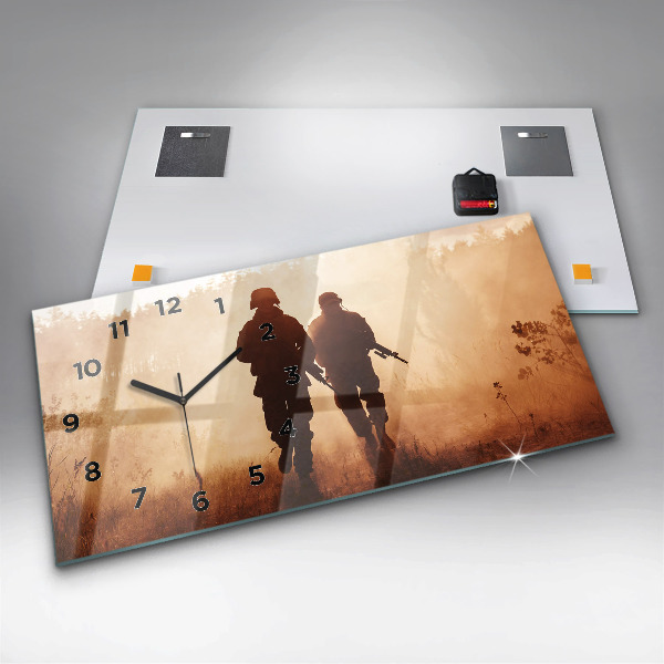 Horloge rectangulaire horizontale Marines des États-Unis
