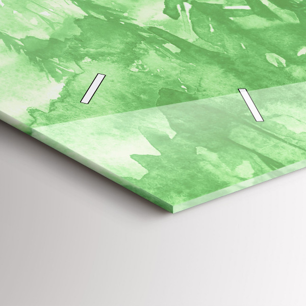 Horloge rectangulaire horizontale Peinture de forêt verte