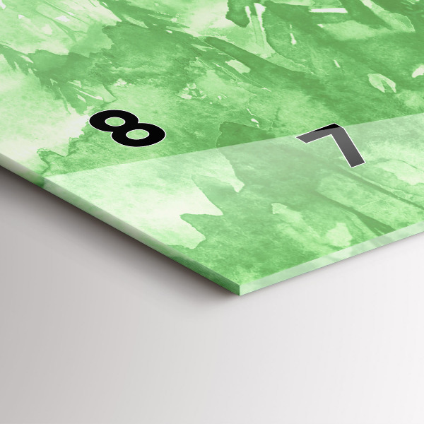 Horloge rectangulaire horizontale Peinture de forêt verte