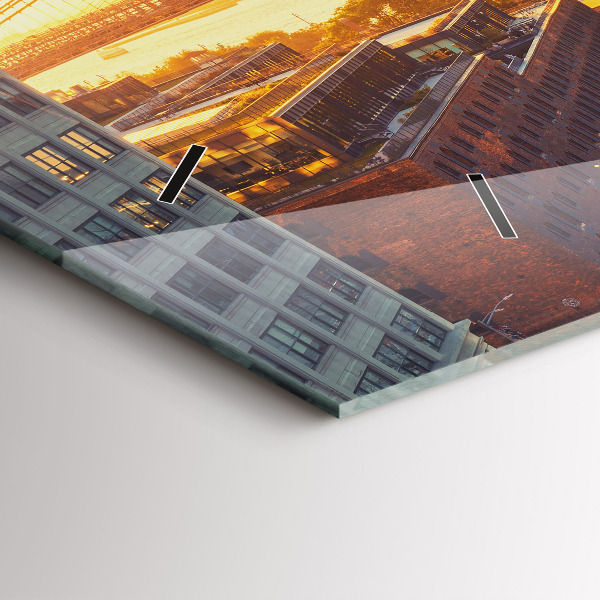 Horloge rectangulaire horizontale New York Manhattan