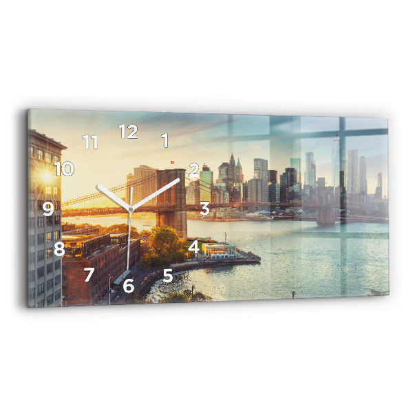 Horloge rectangulaire horizontale New York Manhattan