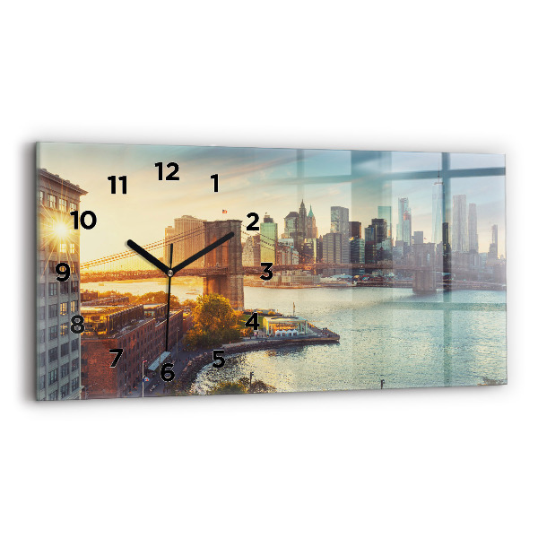 Horloge rectangulaire horizontale New York Manhattan
