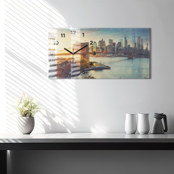 Horloge rectangulaire horizontale New York Manhattan