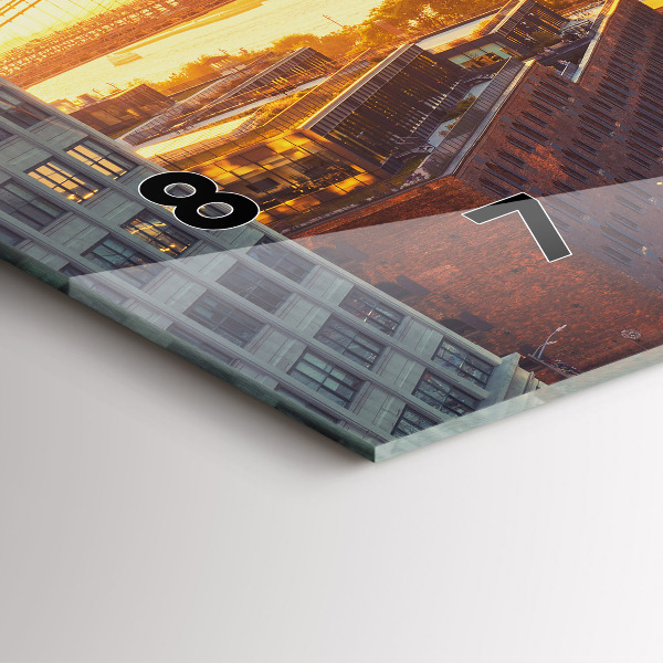 Horloge rectangulaire horizontale New York Manhattan