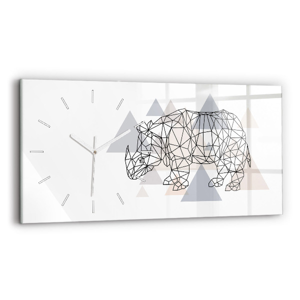 Horloge rectangulaire horizontale Motif géométrique
