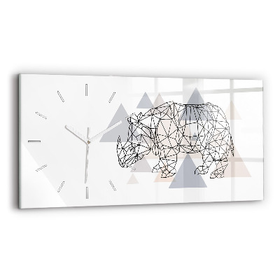Horloge rectangulaire horizontale Motif géométrique