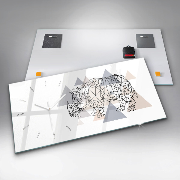 Horloge rectangulaire horizontale Motif géométrique