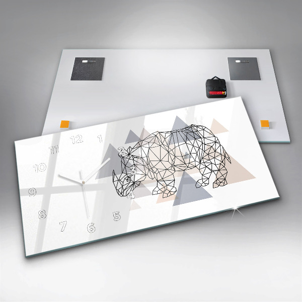 Horloge rectangulaire horizontale Motif géométrique
