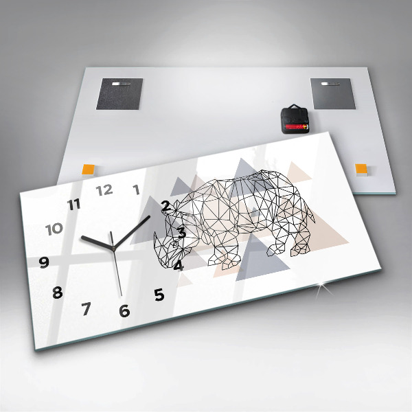 Horloge rectangulaire horizontale Motif géométrique