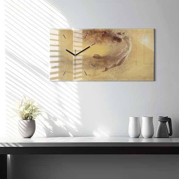 Horloge rectangulaire horizontale Femme en silhouette