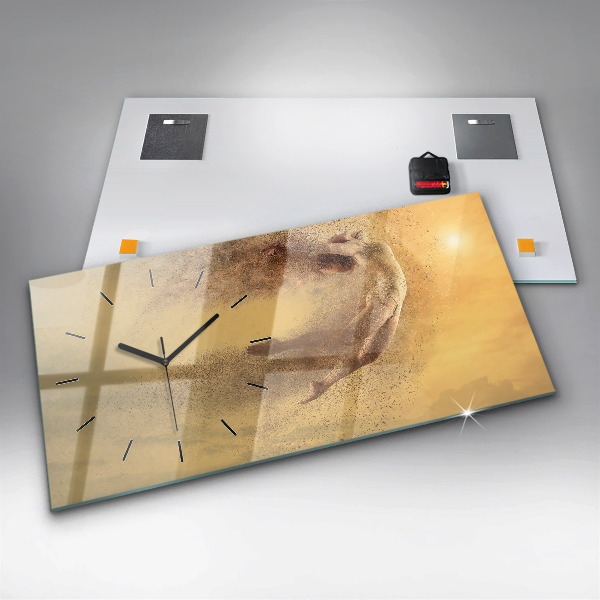 Horloge rectangulaire horizontale Femme en silhouette