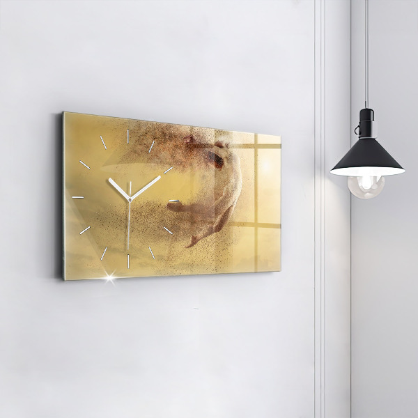 Horloge rectangulaire horizontale Femme en silhouette