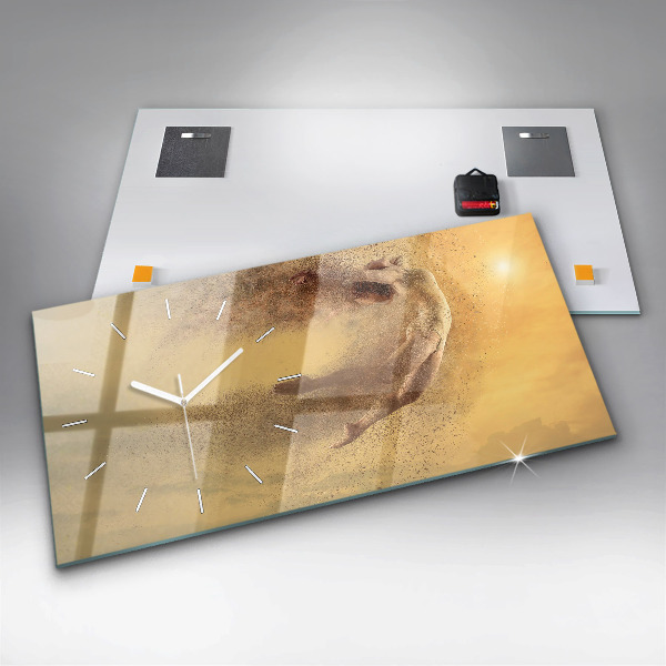 Horloge rectangulaire horizontale Femme en silhouette